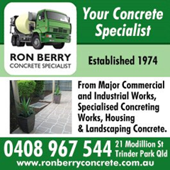 Logo for Ron Berry Concrete Ad